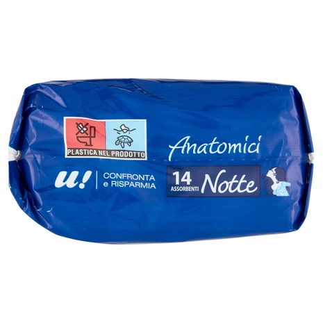 14 Assorbenti Anatomici Notte U! Confronta e Risparmia